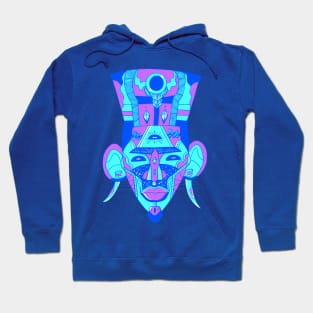 Blue African Mask 6 Hoodie